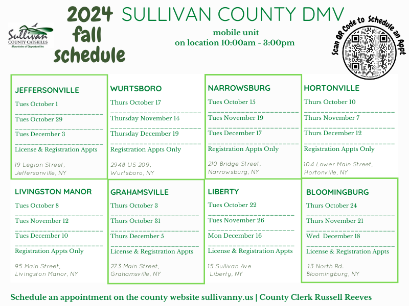 DMV Fall Schedule 2024