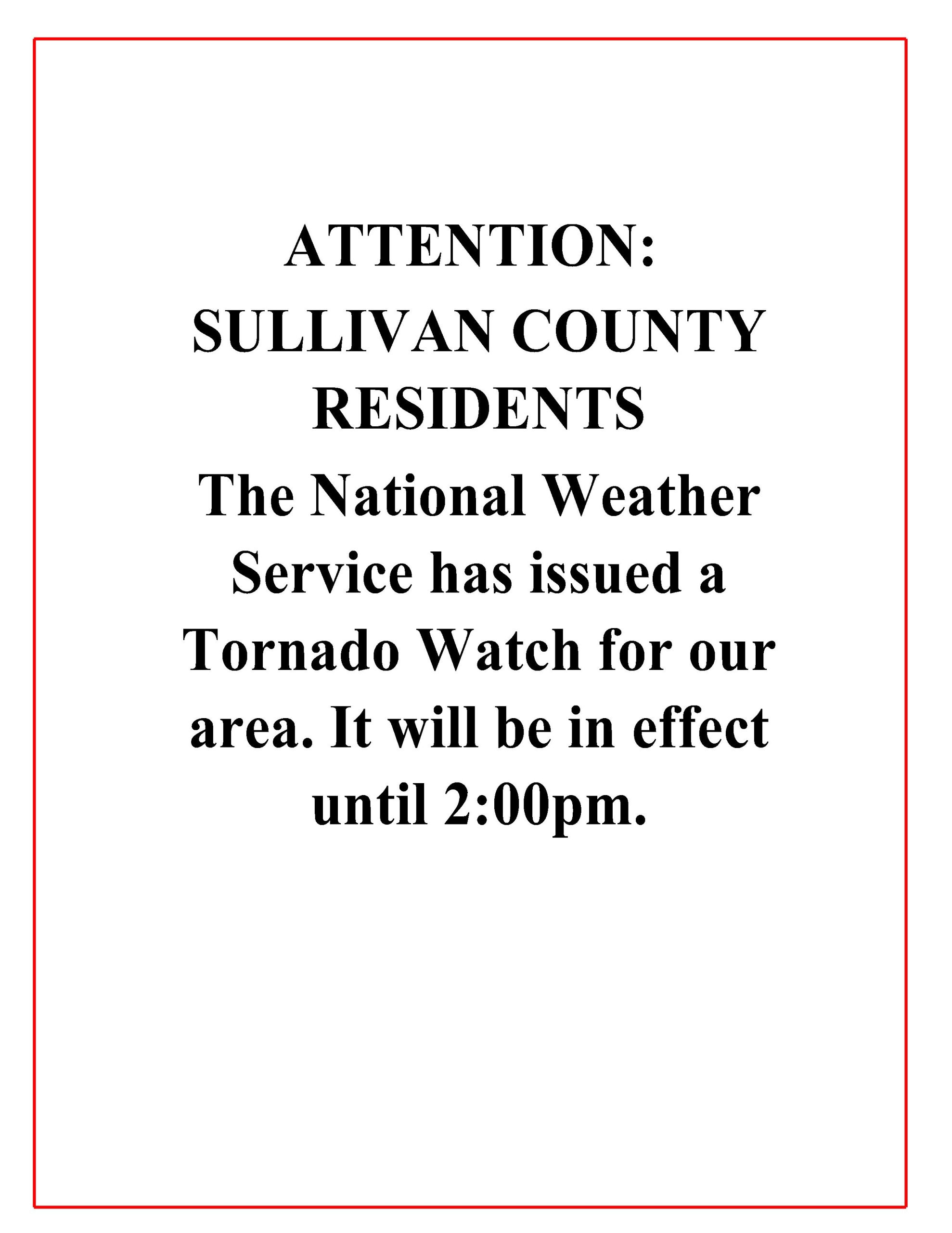 Tornado Watch 08/09/2024