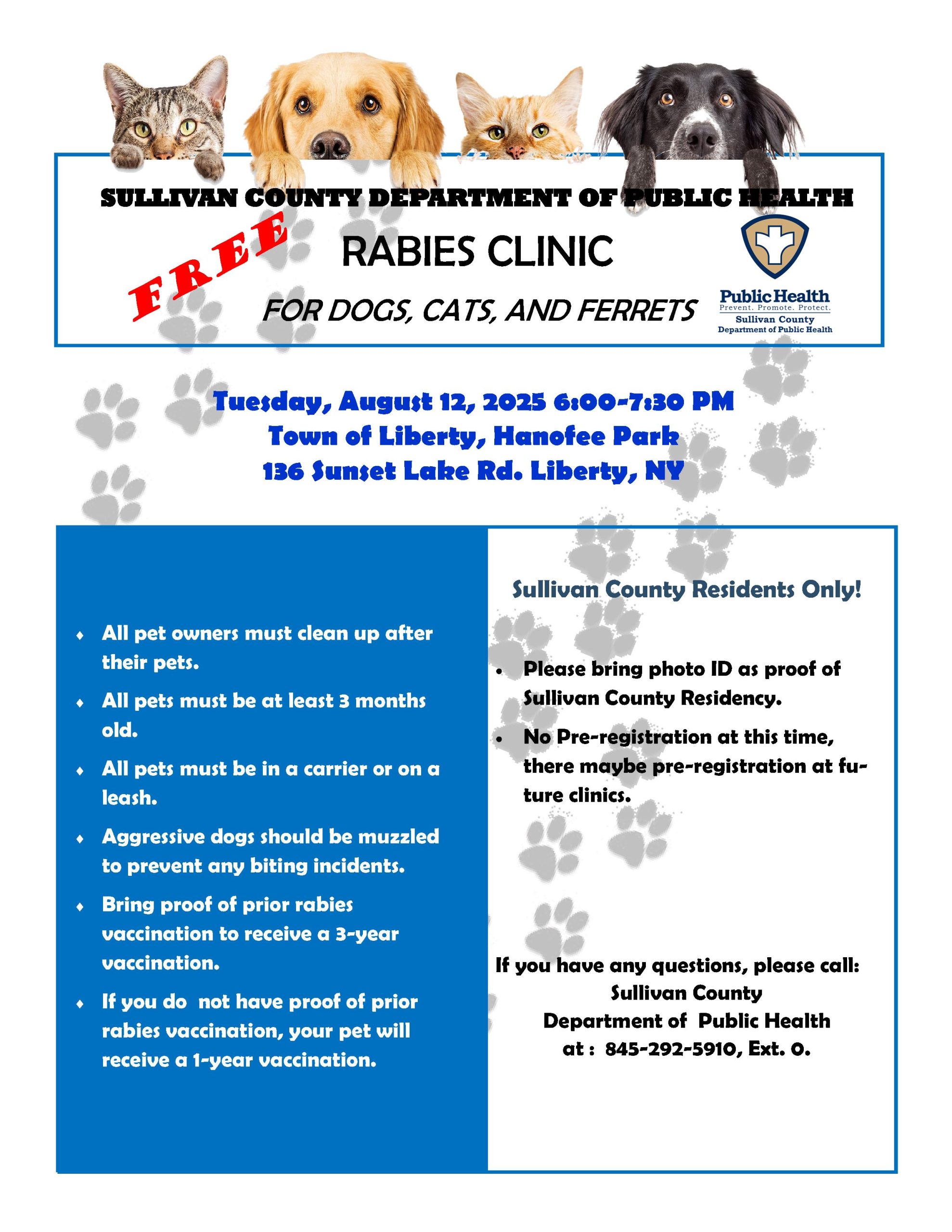 Rabies Clinic 08/12/2025