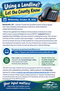 Using a Landline? Let the County Know!